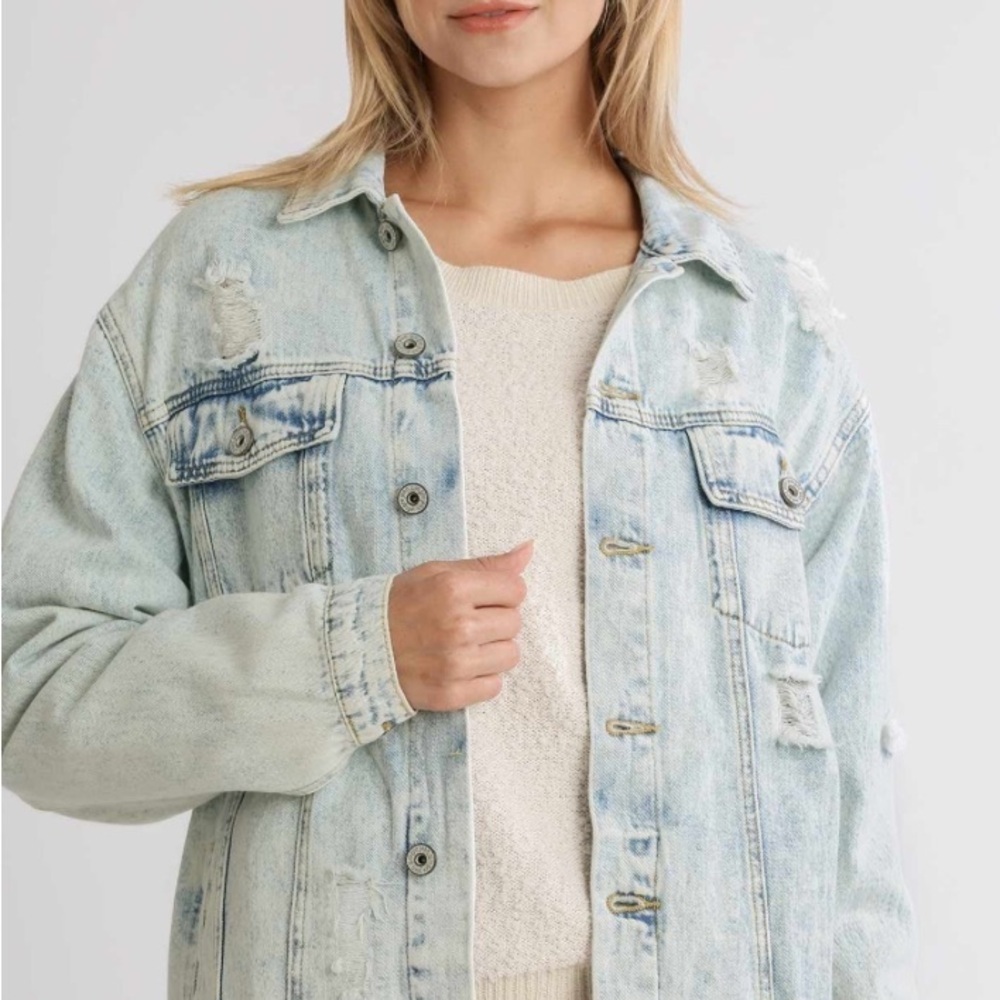 Maurices Light Blue Denim Jacket